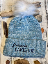 Load image into Gallery viewer, Logo Faux Fur Pom Beanie