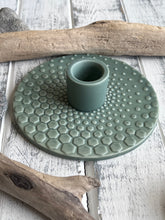Load image into Gallery viewer, Ceramic Candlestick -Blue or Sage