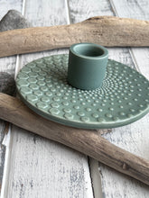 Load image into Gallery viewer, Ceramic Candlestick -Blue or Sage