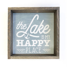 Load image into Gallery viewer, The Lake is My Happy Place - Lake Word Art - Wood Framed Art