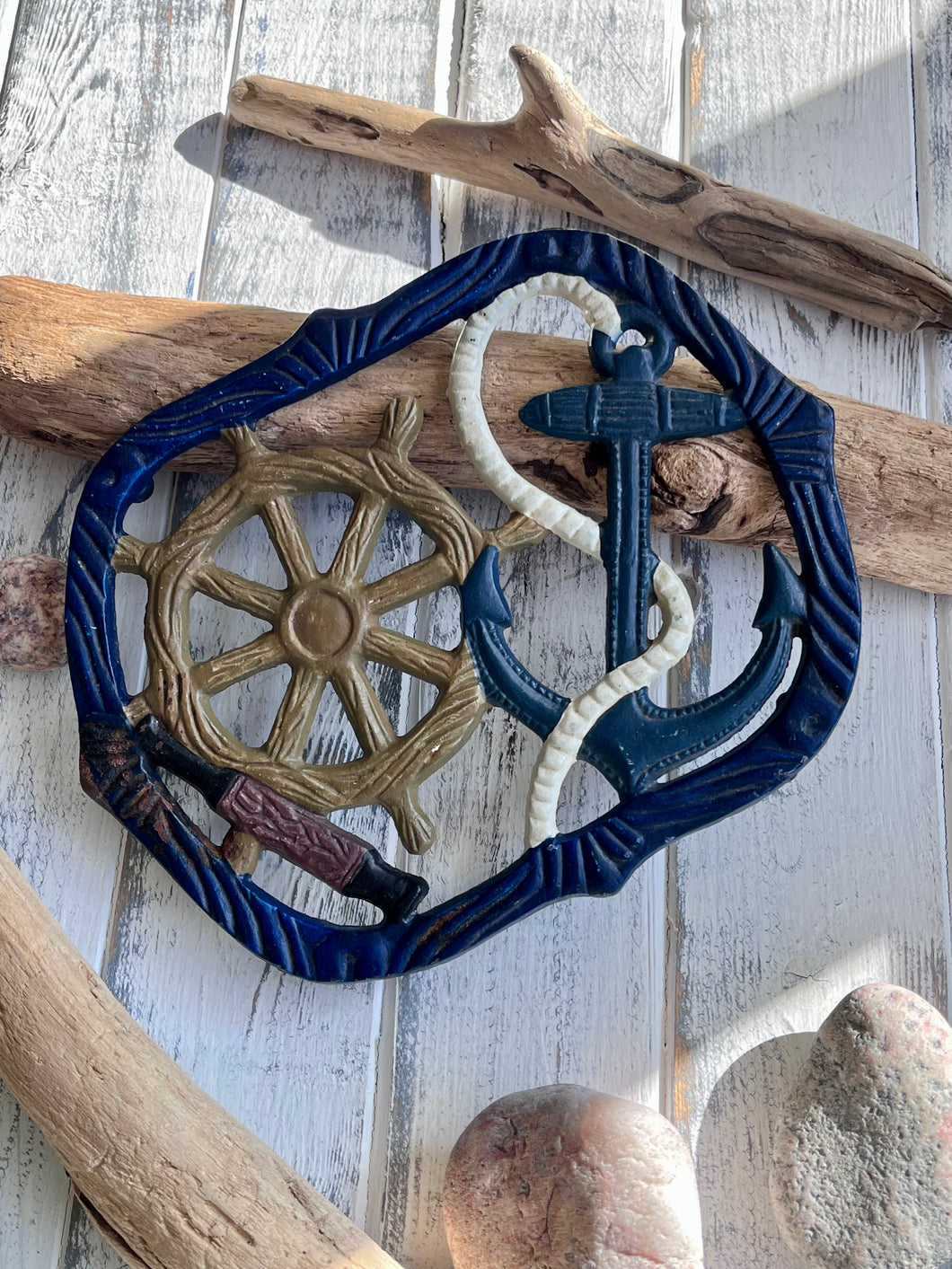 Anchor and Ships Wheel Trivet
