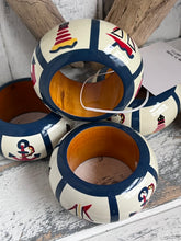 Load image into Gallery viewer, Nautical Napkin Rings S/4
